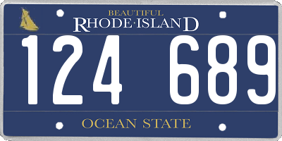 RI license plate 124689