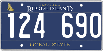 RI license plate 124690
