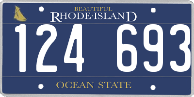 RI license plate 124693