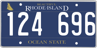 RI license plate 124696