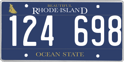 RI license plate 124698