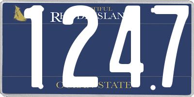 RI license plate 1247
