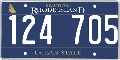 RI license plate 124705