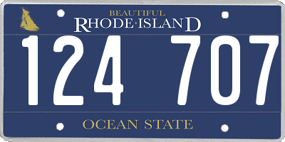 RI license plate 124707