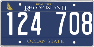 RI license plate 124708