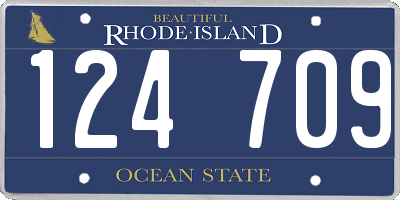 RI license plate 124709