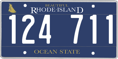 RI license plate 124711