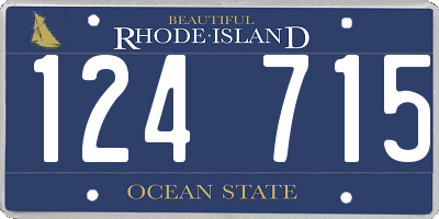 RI license plate 124715