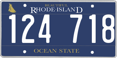 RI license plate 124718