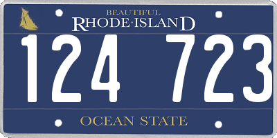 RI license plate 124723
