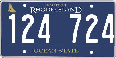 RI license plate 124724