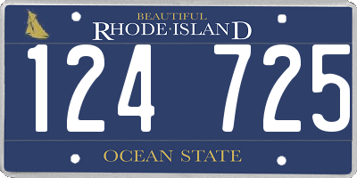 RI license plate 124725