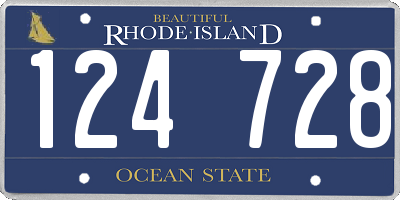 RI license plate 124728