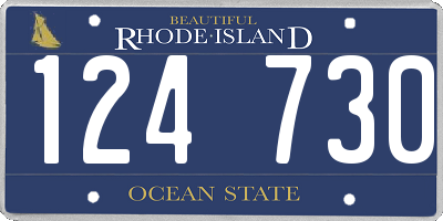 RI license plate 124730