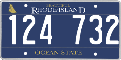 RI license plate 124732