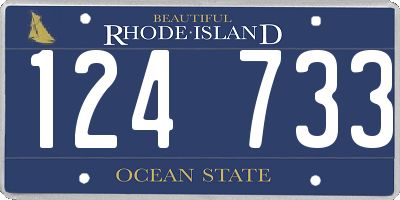 RI license plate 124733