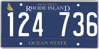 RI license plate 124736