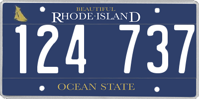 RI license plate 124737