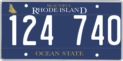 RI license plate 124740
