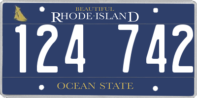 RI license plate 124742