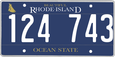 RI license plate 124743