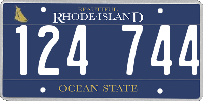 RI license plate 124744
