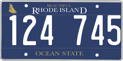 RI license plate 124745
