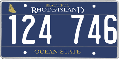 RI license plate 124746