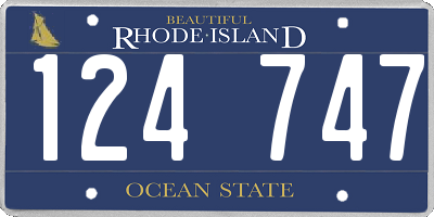 RI license plate 124747