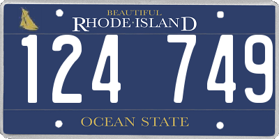 RI license plate 124749