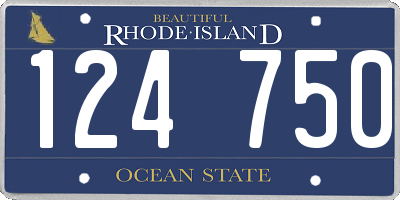 RI license plate 124750