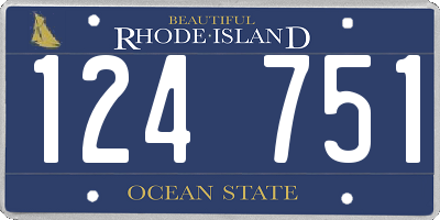 RI license plate 124751