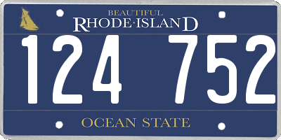 RI license plate 124752