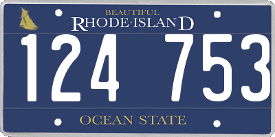 RI license plate 124753