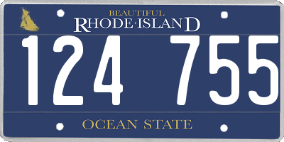 RI license plate 124755