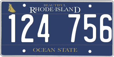 RI license plate 124756