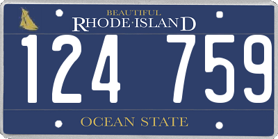 RI license plate 124759