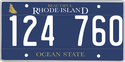 RI license plate 124760