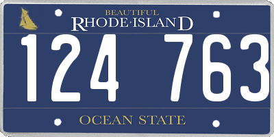 RI license plate 124763