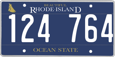 RI license plate 124764