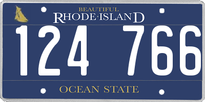 RI license plate 124766