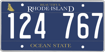 RI license plate 124767