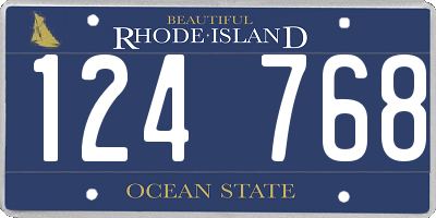 RI license plate 124768