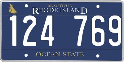 RI license plate 124769