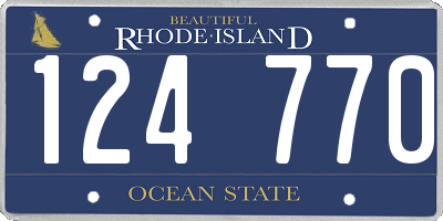 RI license plate 124770