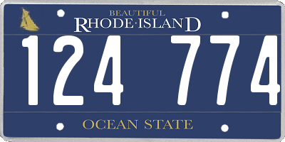 RI license plate 124774
