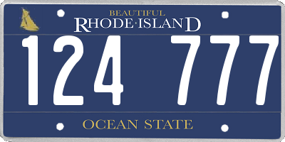 RI license plate 124777