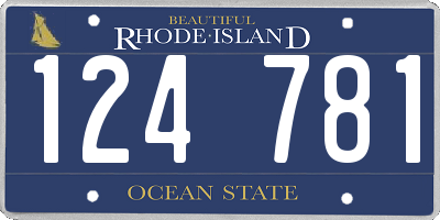 RI license plate 124781