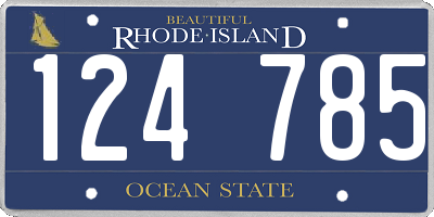 RI license plate 124785