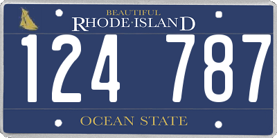 RI license plate 124787